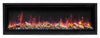 Ceres 55\" Pro Series Black Diamond Electric Fireplace – Black 