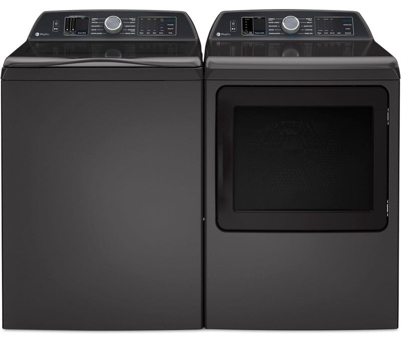 Profile 6.2 Cu. Ft. Top-Load Washer and 7.4 Cu. Ft. Electric Dryer - Diamond Grey  