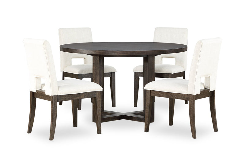 Zelda 5-Piece Round Dining Set - White