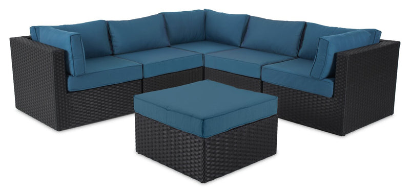 Barbados Patio Ottoman – Blue