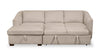 Envy 2-Piece Left-Facing Chenille Fabric Sleeper Sectional with Storage Chaise - Almond Beige