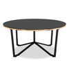 Xander Round Glass Coffee Table - Black