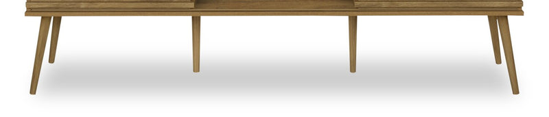 Gemma 72\" Rustic TV Stand with Storage and Cable Management for TV's up to 80\"- Brown