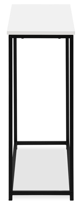 Alma 31.5\" Modern Sofa Table - White with Black Metal Frame