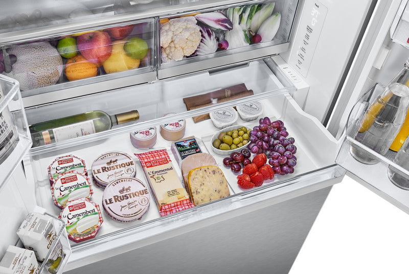 LG 36\" 26 Cu. Ft. French-Door Counter-Depth MAX™ Refrigerator - Smudge Proof Stainless Steel - LRYXC… 