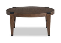 Gordon 38” Round Solid Wood Coffee Table - Brown 