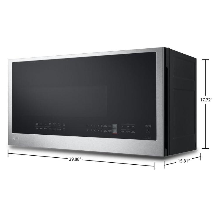 LG 2 Cu. Ft. Over-the-Range Microwave with EasyClean® and Sensor Cooking - Smudge Proof Stainless St… 