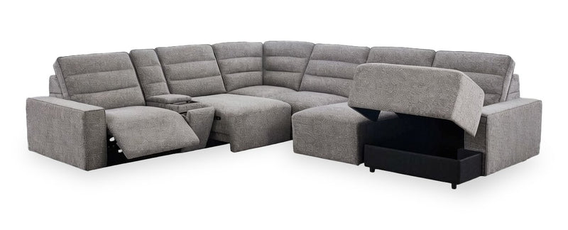 Prestige 7-Piece Right-Facing Power Reclining and Sliding Sectional – Light Grey