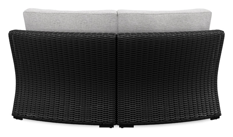 Jasper Patio Curved Corner Chair - Black