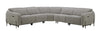 Caprice 5-Piece Power Reclining Sectional with Power Headrests - Truffle