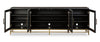 Cresset 84” Modern Solid Wood TV Stand with Storage and Cable Management for TVs up to 90\" - Coffee