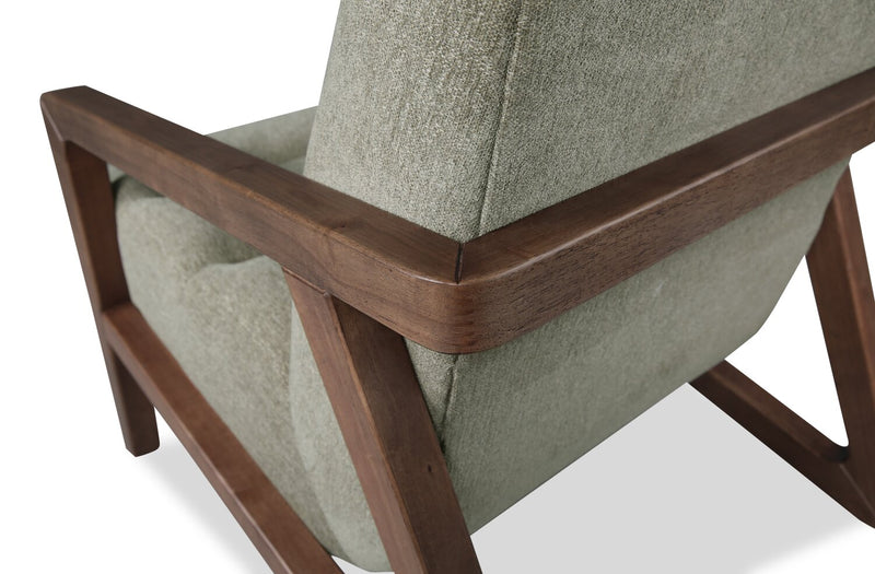 Cove 28\" Chenille Fabric Accent Chair – Green 