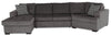 Legend 3-Piece Right-Facing Chenille Cuddler Sleeper Sectional with Chaise - Pewter