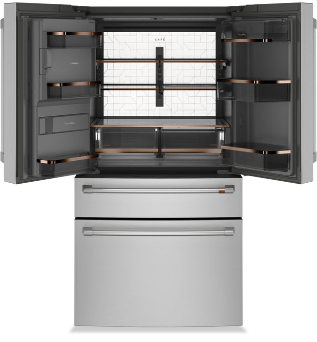 Cafe 36\" 22.3 Cu. Ft. Quad Door Refrigerator - Stainless - CXE22DP2PS1 
