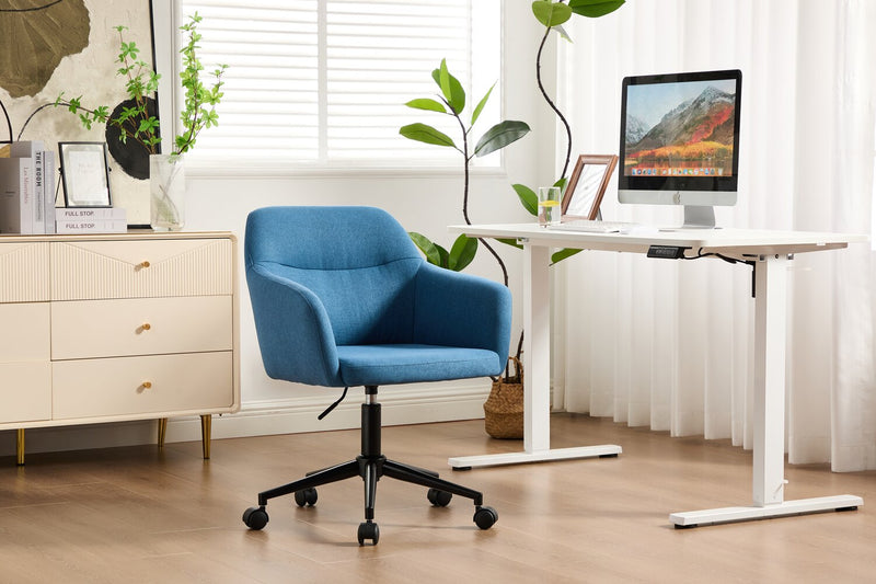 Stevie 23\" Swivel Office Chair with Adjustable Height – Blue