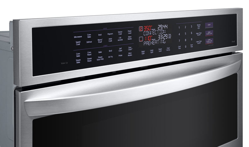 LG 30\" 6.4 Cu. Ft. Electric Combination Wall Oven with True Convection - Smudge Proof Stainless Stee… 