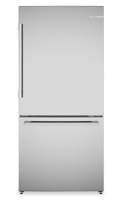 Bosch 100 Series 33\" 17.2 Cu. Ft. Counter-Depth 2-Door Refrigerator - Stainless Steel - B36FD52SNS