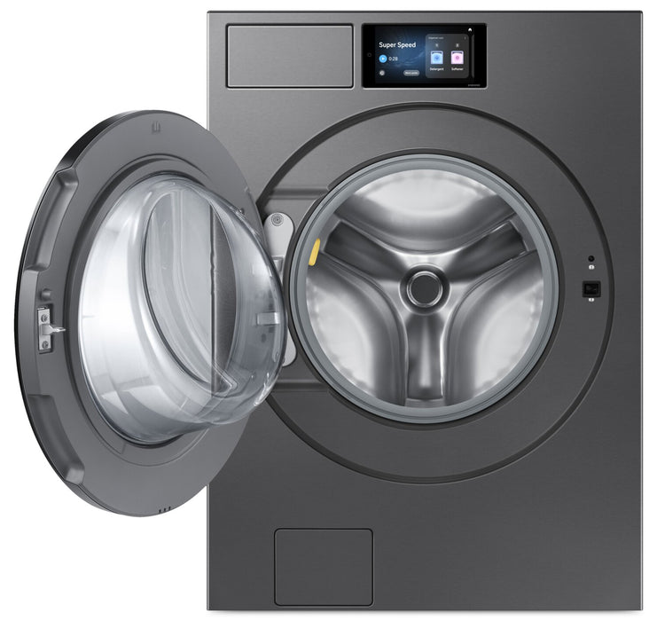 Samsung 6.1 Cu. Ft. Front Load Washer with AI Fabric Sensing – Dark Steel - WF90F53ADSA5