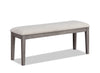 Krew Dining Bench with Polyester Fabric, 48\"W - Grey 