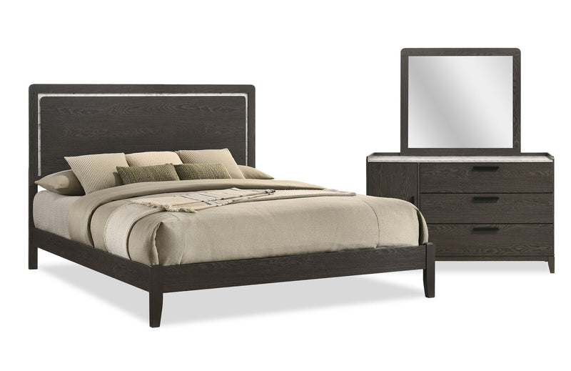 Sable 5-Piece Bedroom Set - Dark Grey