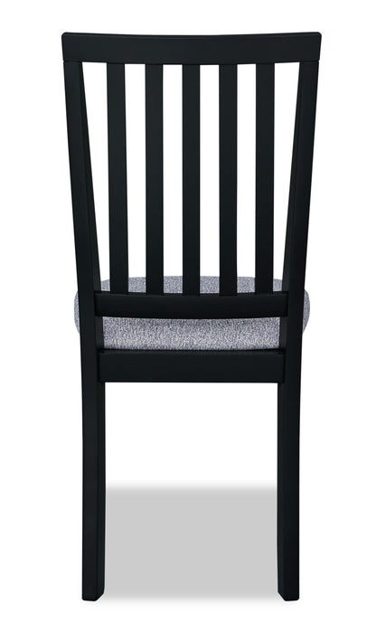Bryn Dining Chair with Fabric Seat, Spindle-Back - Black