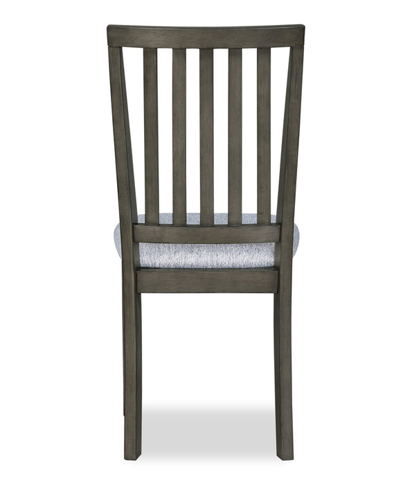 Bryn Dining Chair with Fabric Seat, Spindle-Back - Dark Grey