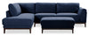 Horizon 44.09\" Fabric Ottoman - Navy
