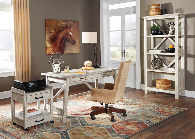 Carynhurst 60.13\" Office Desk with 2-Drawers - Whitewash