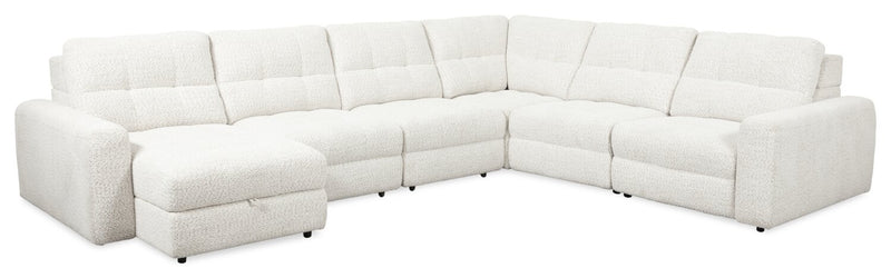 Scott Living Elevate Modular 6-Piece Left-Facing Chenille Fabric Sectional - Beige