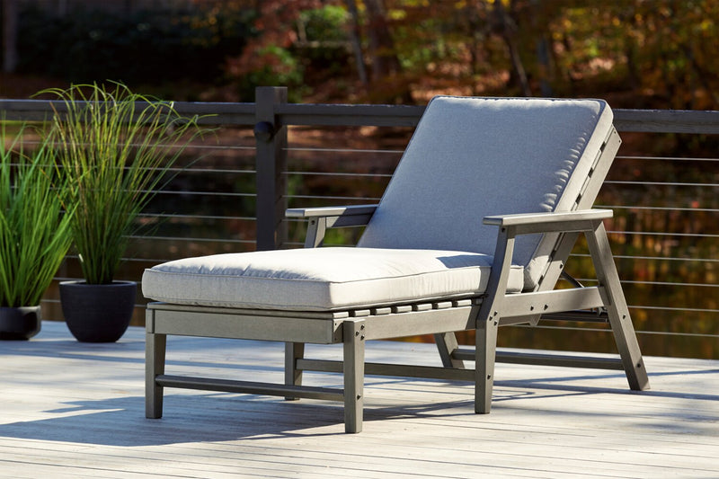 Cape Outdoor Patio Lounger with Adjustable Backrest -UV & Weather Resistant - Grey 