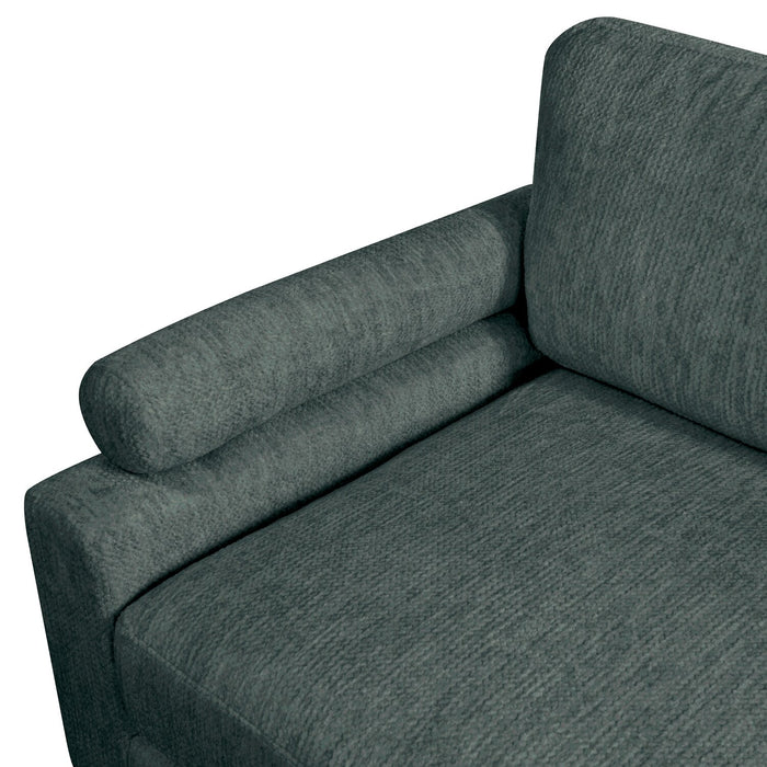 Lounge 6-Piece Chenille Armless Modular Sectional – Grey
