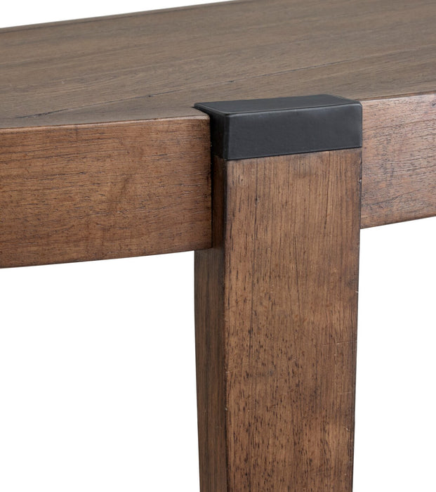 Gordon 56” Round Solid Wood Sofa Table - Brown