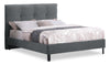 Amos Charcoal Upholstered Platform Bed Base - Full