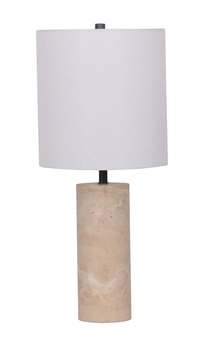 Rocco 25” Modern Stone Table Lamp - Natural Travertine