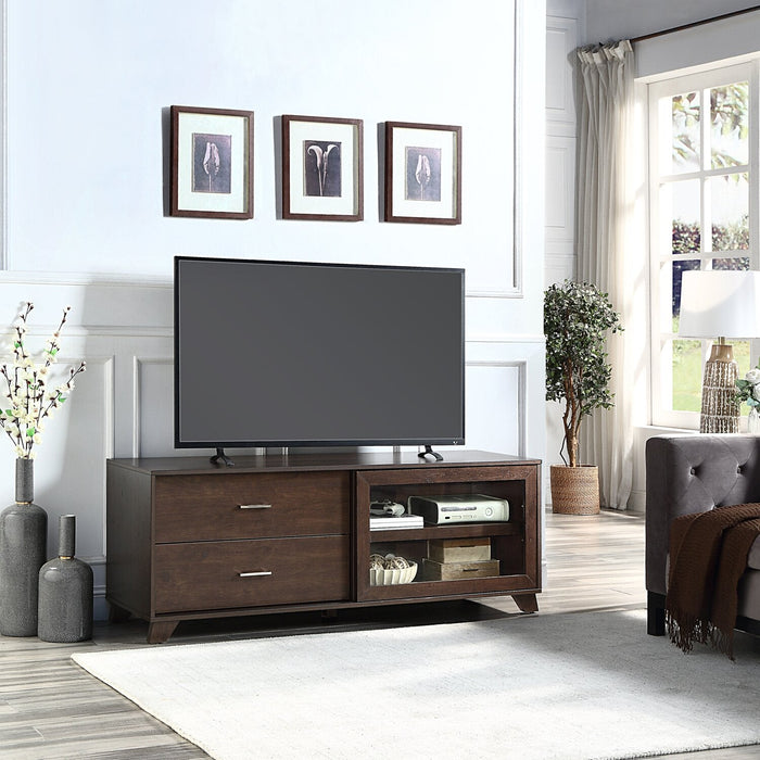 Jacob 60\" Modern TV Stand with Storage and Cable Management for TVs up to 65\"- Espresso