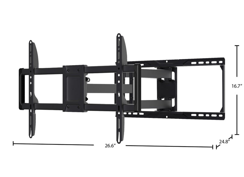 Seneca SDA51 Full Motion Dual Stud TV Mount for 40\" to 90\" TVs – Black 