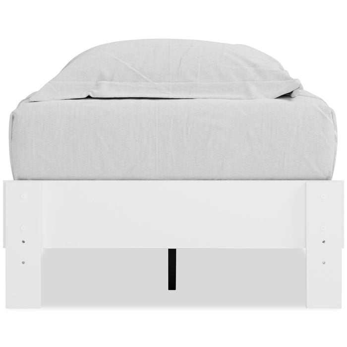 Wolf Platform Bed for Kids,  White - Twin Size 
