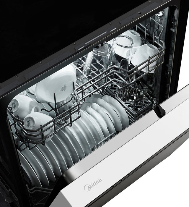 Midea 24\" Front-Control Dishwasher with Interior Light - MDF24P2BWW