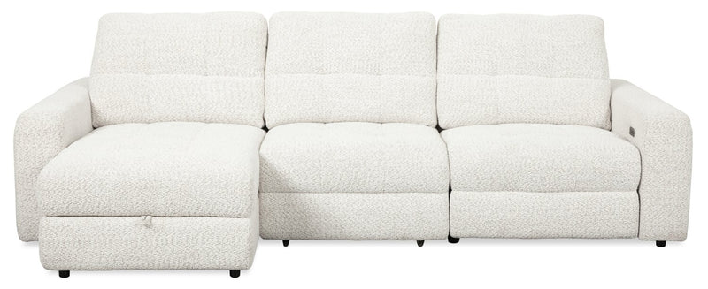 Scott Living Elevate Modular 3-Piece Left-Facing Chenille Fabric Power Reclining Sectional – Beige
