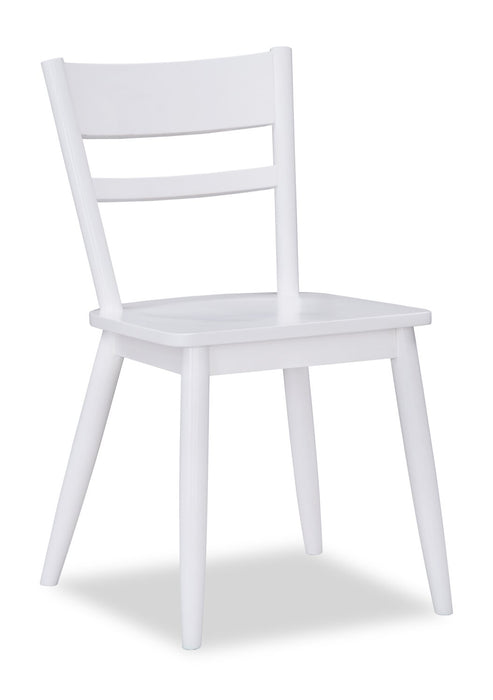 Remi 5-Piece Ladderback Dining Package - White