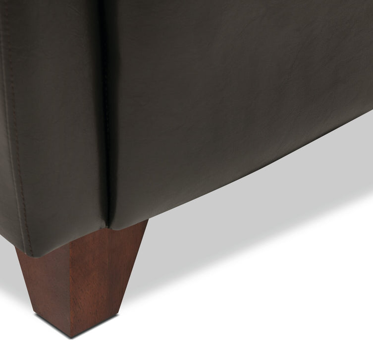 Zello Faux Leather Accent Chair - Brown