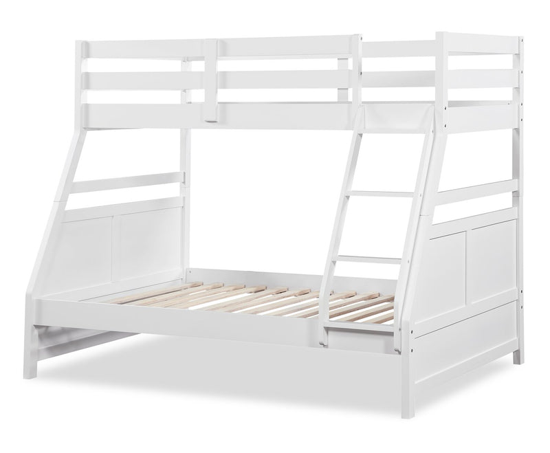 Quinn Twin/Full Bunk Bed – White