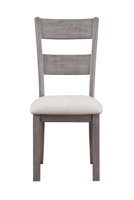 Krew 5pc Dining Set with Table & 4 Chairs, Melamine, 60\"W - Grey 