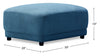 Voyage Modular Fabric Ottoman – Blue