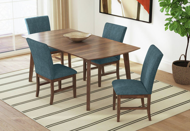Rain 5-Piece Rectangle Dining Set - Blue
