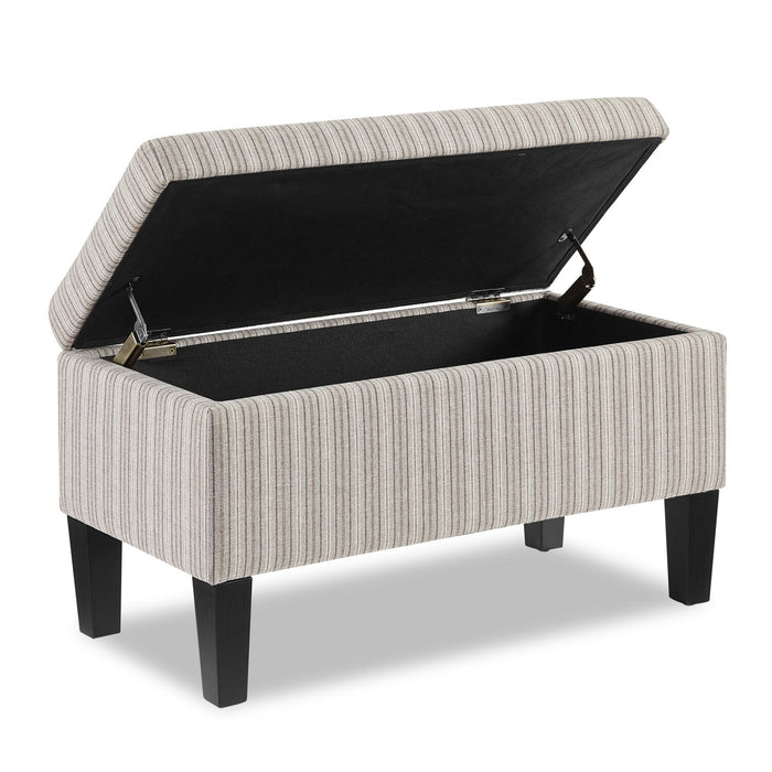 Calgary Rectangular Storage Ottoman - Grey