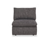 Fusion Modular 33.46\" Charcoal Grey Chenille Fabric Armless Chair with Removable Feather Down Cushion