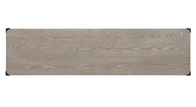 Eamon 64” Solid Wood TV Stand with Storage - Grey