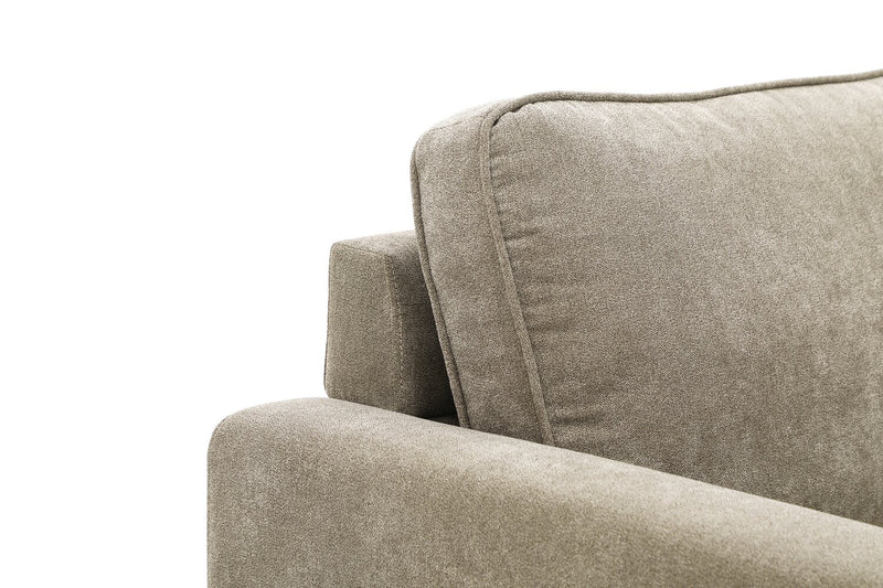 Kira 3-Piece V-Shape Fabric Sectional – Grey 