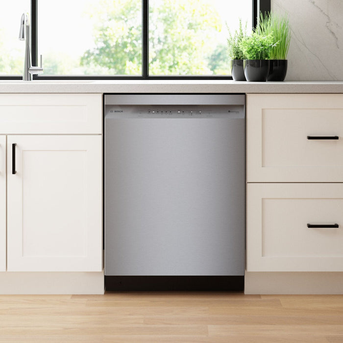 Bosch 100 Series 24\" 48 dBA Smart Dishwasher with PrecisionWash® - Stainless Steel - SHE41CM5N 